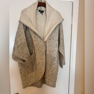 DKNY Cardigan Sweater Medium Large Oversized Poncho Style Sweater Jacket